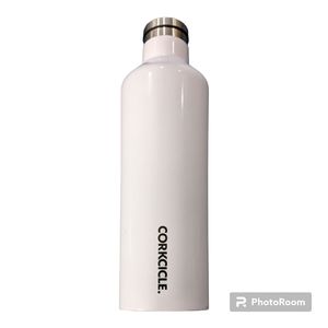 CORKCICLE 16 OZ Stainless Steel Gloss White CANTEEN WATER BOTTLE Purina Logo NEW